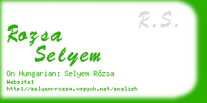 rozsa selyem business card